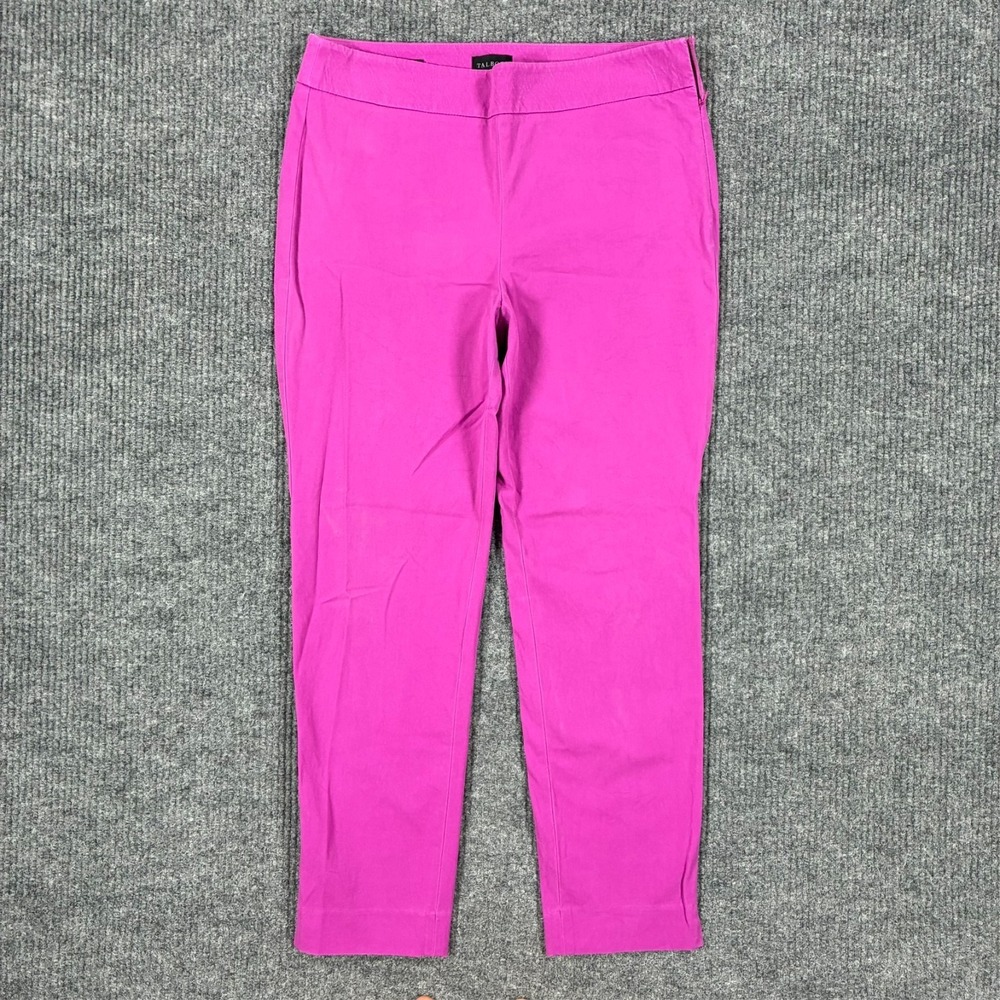 Talbots Chatham Ankle Pant Womens Size 10 Pink Stretch Slim Career Office Pants